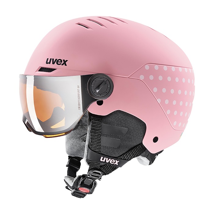 조이레포츠 - 우벡스 우벡스 주니어 스키 바이저 헬멧 rocket jr visor pink confetti matt (2324)
